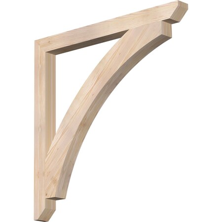 Ekena Millwork Thorton Slat Smooth Bracket, Douglas Fir, 3 1/2"W x 42"D x 42"H BKT04X42X42THR06SDF